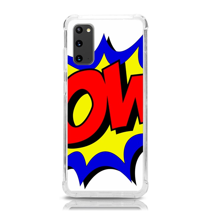 Pow Comic Comic Book Fight Samsung Galaxy S20 6.2 Inch TPU UV Case