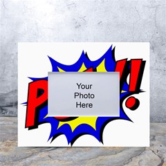 Pow Comic Comic Book Fight White Tabletop Photo Frame 4 x6  by 99art