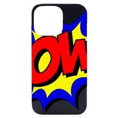 Pow Comic Comic Book Fight Iphone 14 Pro Max Black Uv Print Case by 99art