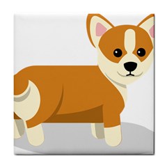 Corgi Dog Puppy Tile Coaster by 99art