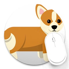 Corgi Dog Puppy Round Mousepad by 99art