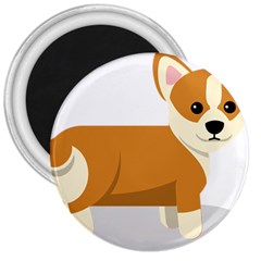 Corgi Dog Puppy 3  Magnets by 99art