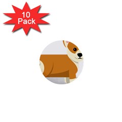 Corgi Dog Puppy 1  Mini Buttons (10 Pack)  by 99art