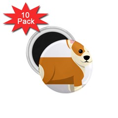 Corgi Dog Puppy 1 75  Magnets (10 Pack)  by 99art