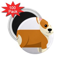 Corgi Dog Puppy 2 25  Magnets (100 Pack)  by 99art