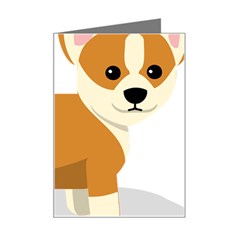 Corgi Dog Puppy Mini Greeting Card by 99art