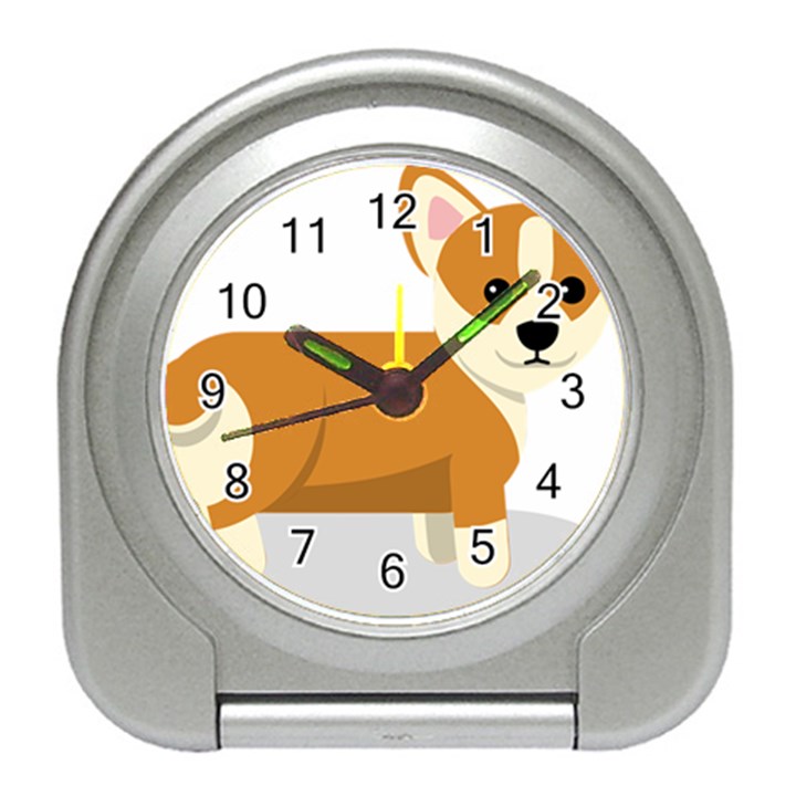 Corgi Dog Puppy Travel Alarm Clock