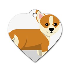 Corgi Dog Puppy Dog Tag Heart (one Side) by 99art