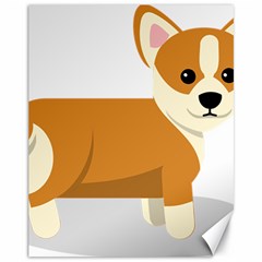 Corgi Dog Puppy Canvas 11  X 14  by 99art