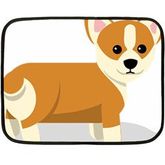 Corgi Dog Puppy Fleece Blanket (mini) by 99art