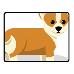 Corgi Dog Puppy Fleece Blanket (small) by 99art