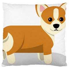 Corgi Dog Puppy Large Cushion Case (one Side) by 99art