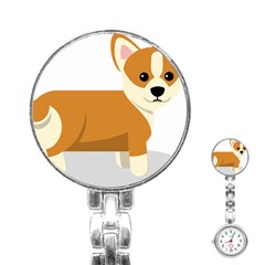 Corgi Dog Puppy Stainless Steel Nurses Watch by 99art