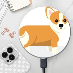 Corgi Dog Puppy Wireless Fast Charger(white)