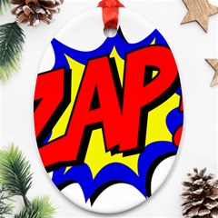 Zap Comic Book Fight Ornament (oval)