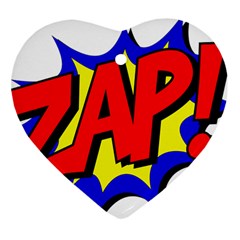 Zap Comic Book Fight Ornament (heart)