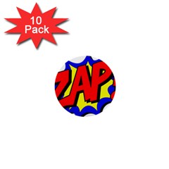 Zap Comic Book Fight 1  Mini Buttons (10 Pack)  by 99art