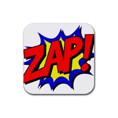 Zap Comic Book Fight Rubber Coaster (square) by 99art