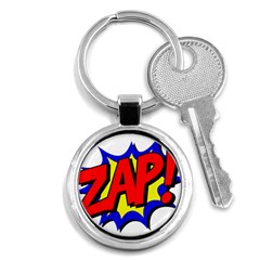 Zap Comic Book Fight Key Chain (round)