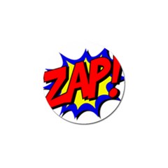 Zap Comic Book Fight Golf Ball Marker (4 Pack) by 99art