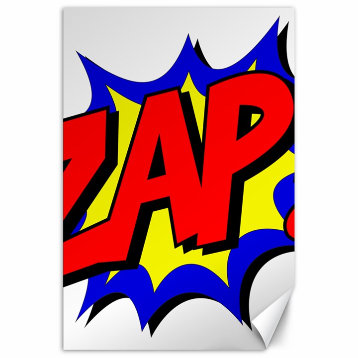 Zap Comic Book Fight Canvas 20  x 30 