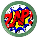 Zap Comic Book Fight Color Wall Clock Front