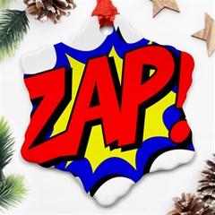 Zap Comic Book Fight Ornament (snowflake) by 99art