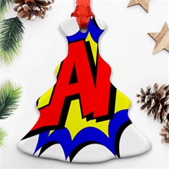 Zap Comic Book Fight Ornament (christmas Tree) 