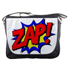 Zap Comic Book Fight Messenger Bag by 99art