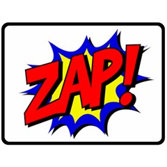 Zap Comic Book Fight Two Sides Fleece Blanket (large)