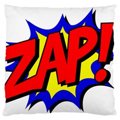 Zap Comic Book Fight Large Premium Plush Fleece Cushion Case (one Side) by 99art