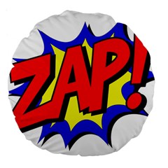 Zap Comic Book Fight Large 18  Premium Flano Round Cushions