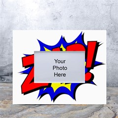 Zap Comic Book Fight White Tabletop Photo Frame 4 x6  by 99art