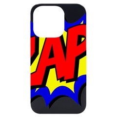 Zap Comic Book Fight Iphone 14 Pro Black Uv Print Case by 99art