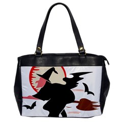 Bat Broom Broomstick Oversize Office Handbag by 99art