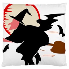 Bat Broom Broomstick Large Cushion Case (two Sides) by 99art