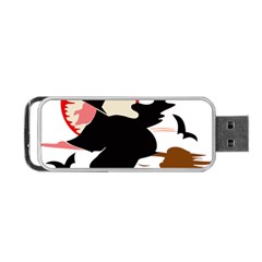 Bat Broom Broomstick Portable Usb Flash (two Sides) by 99art