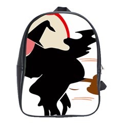 Bat Broom Broomstick School Bag (xl) by 99art