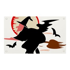 Bat Broom Broomstick Banner And Sign 5  X 3  by 99art