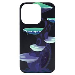 Tree-mushrooms-art-trunk-artwork iPhone 14 Pro Black UV Print Case