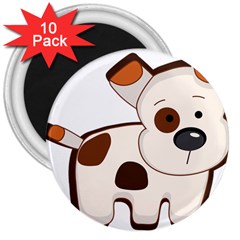 Animation-dog-cute-cartoon-drawing 3  Magnets (10 Pack)  by 99art