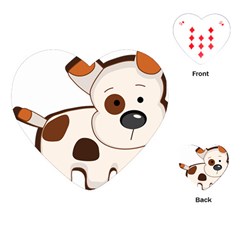 Animation-dog-cute-cartoon-drawing Playing Cards Single Design (heart) by 99art