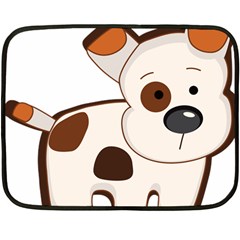 Animation-dog-cute-cartoon-drawing Two Sides Fleece Blanket (mini) by 99art