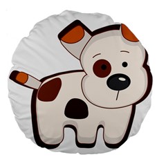 Animation-dog-cute-cartoon-drawing Large 18  Premium Flano Round Cushions by 99art