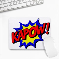 Kapow-comic-comic-book-fight Small Mousepad by 99art