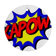 Kapow-comic-comic-book-fight Ornament (round) by 99art