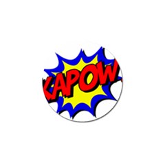 Kapow-comic-comic-book-fight Golf Ball Marker by 99art