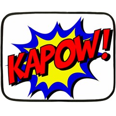 Kapow-comic-comic-book-fight Fleece Blanket (mini) by 99art