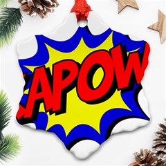 Kapow-comic-comic-book-fight Ornament (snowflake) by 99art