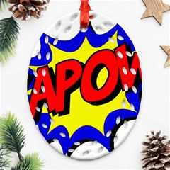 Kapow-comic-comic-book-fight Ornament (oval Filigree) by 99art